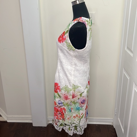 Cleo Unique Floral Sheath Dress Size 12 - Picture 8 of 16